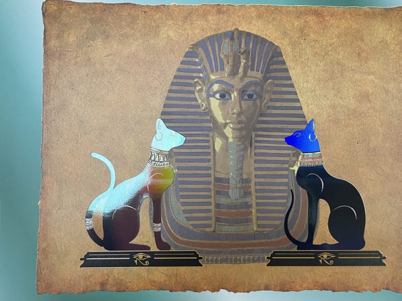 Egyptian pharaoh cold-foil sample